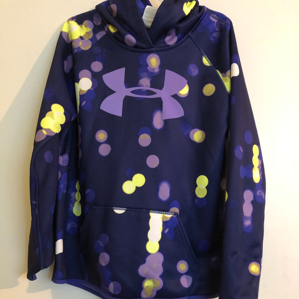 Purple Under Armour hoodie, Youth large